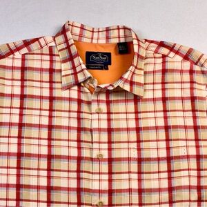 Nat Nast Luxury Originals 100% Silk Shirt Short Sleeve Plaid American Fit
